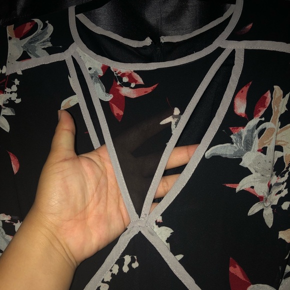 Boohoo Black Floral Midi Dress - Picture 2 of 5